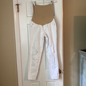 Maternity LED white distressed jeans size 30